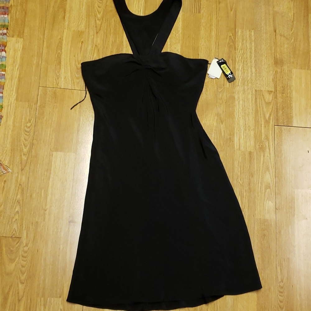 NWT Muse black silk dress sz 8